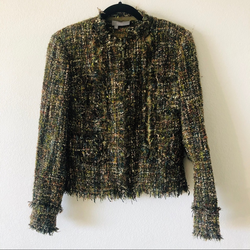 Multicolor tweed jacket
